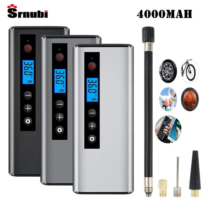 

12V 150PSI Rechargeable Air Pump Compressor Cordless Electric Car Tire Inflator LED Digital Display for Car Bicycle Tires Balls