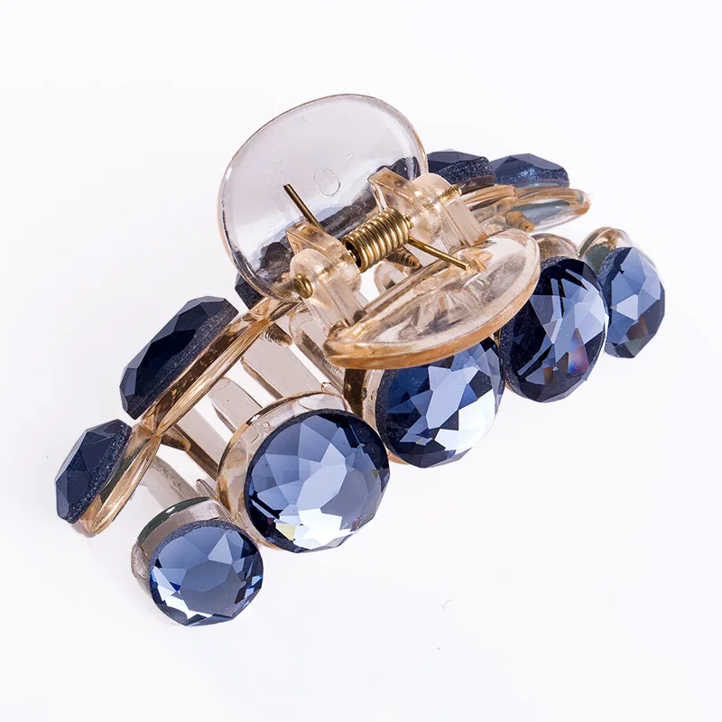 

New Crystal Rhinestone Gripper Pearl Hair Claw Women acrylic Hair Crab Plastic Hair Claw Clamp Resin Barrette hair accessories
