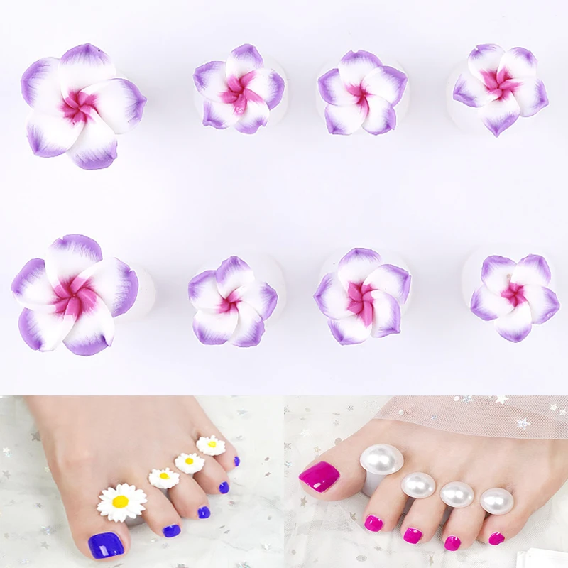 

Новый защитный мягкий силиконовый разделитель для пальцев ног цветок для моделирования гибкий разделитель для пальцев Маникюр Педикюр вып...