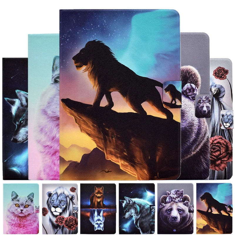 

Tablet Cover For Samsung Galaxy Tab A 8 2019 T290 T295 T297 Cartoon Lion Leather Case For Samsung Tab A 2019 8.0 inch Cover Case
