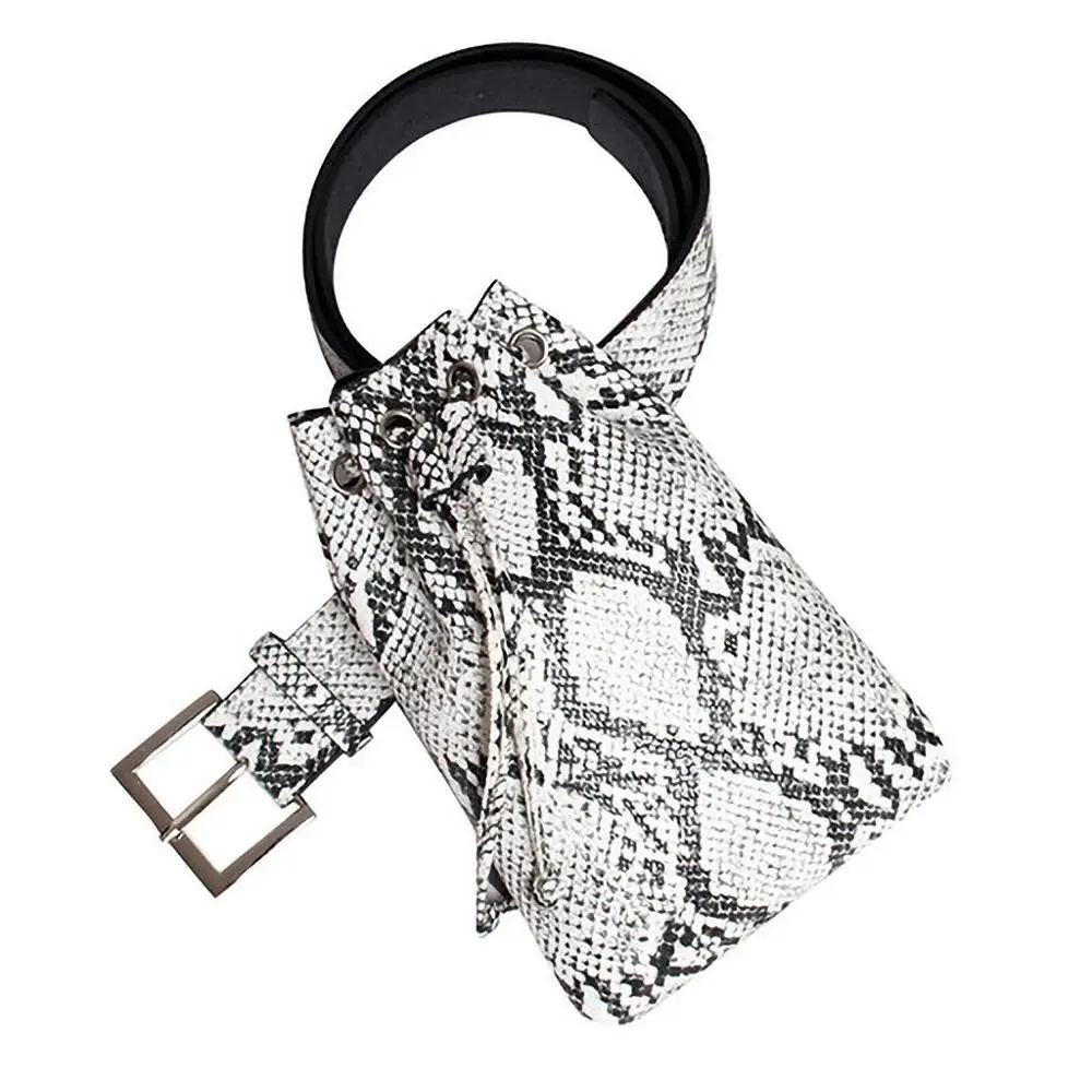 Женская поясная сумка из змеиной кожи модная змеиная кожа простая повседневная