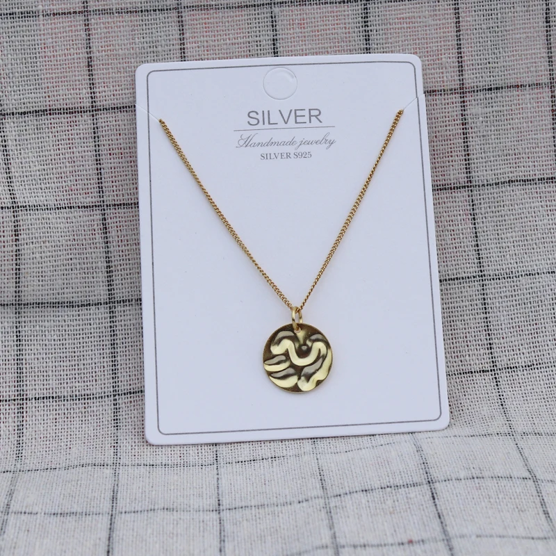 Женское Ожерелье чокер из серебра 925 пробы с подвеской монеткой|Ожерелья