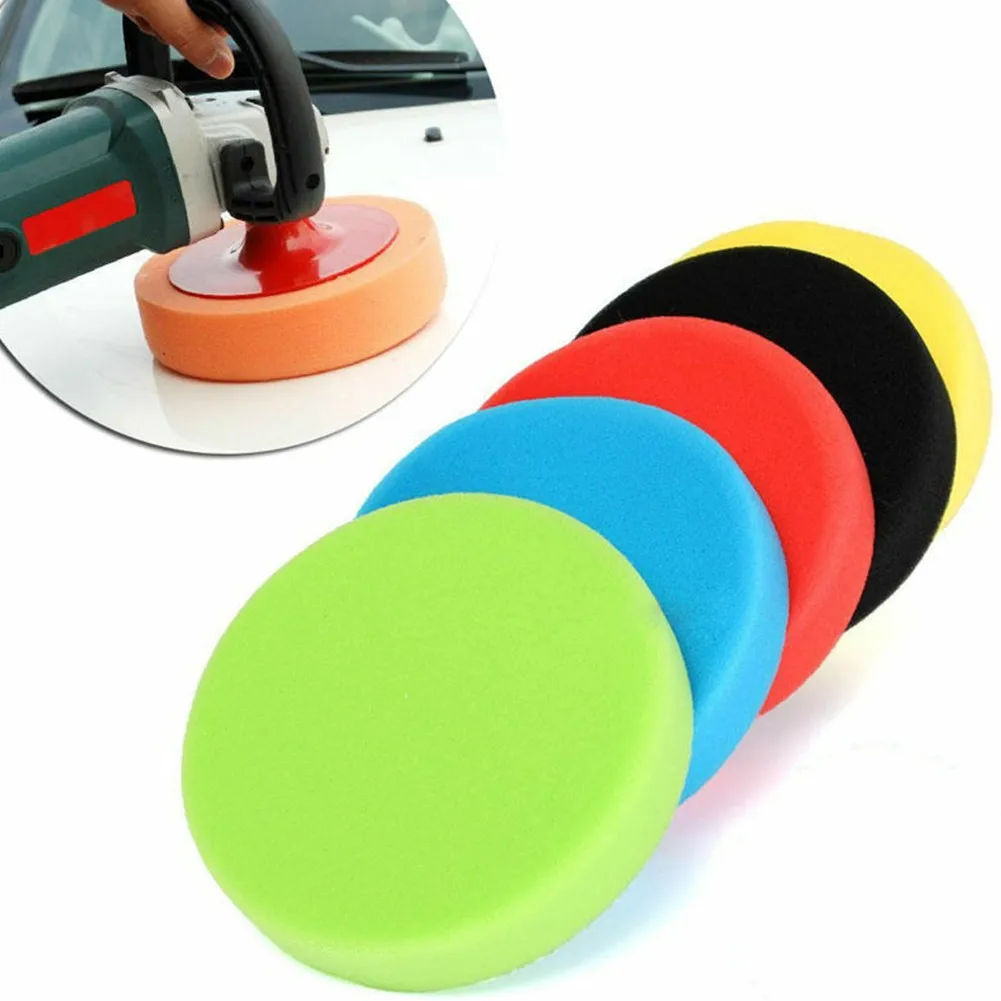 

1Set 3/4/6 Inch Sponge Car Polisher Waxing Pads Buffing Kit For Boat Car Polish Buffer Drill Wheel Polishing Removes Scratches