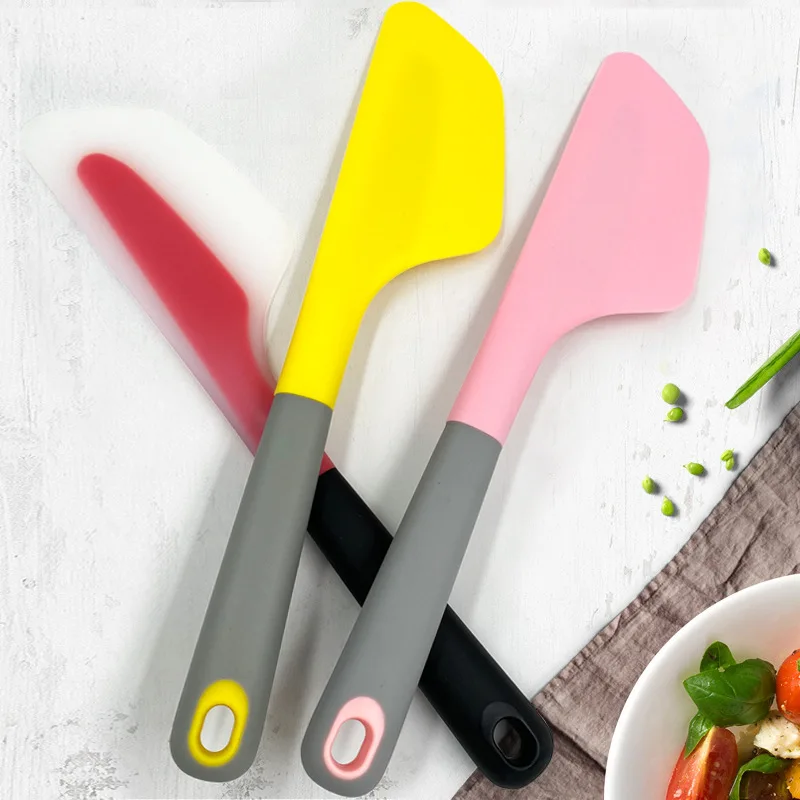 Food Grade Silicone Spatula Baking Cream Butter Scraper Dough Cutter Cake Knife Rubber Shovel Kitchen Pastry Tool | Дом и сад