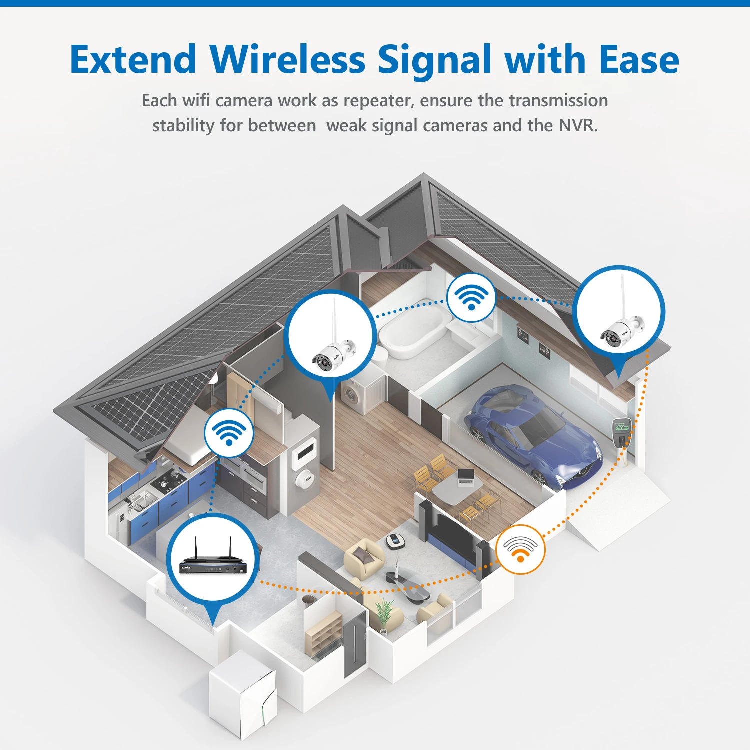 IP-камера видеонаблюдения SANNCE 1080P 4 канала Wi-Fi с ЖК-экраном 10 1 дюйма | Безопасность и