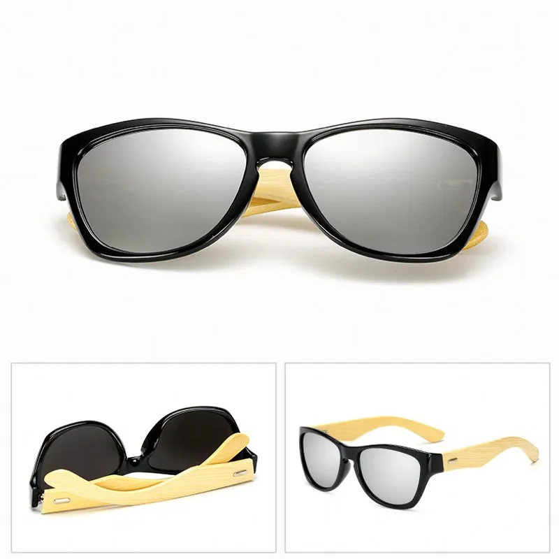 Солнцезащитные очки JASPEER квадратные с бамбуковыми дужками для мужчин и женщин