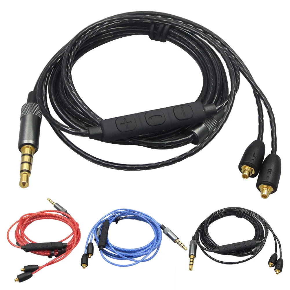 Регулирующий громкость аудиокабель практичный ремонт HIFI MMCX с заменой микрофона