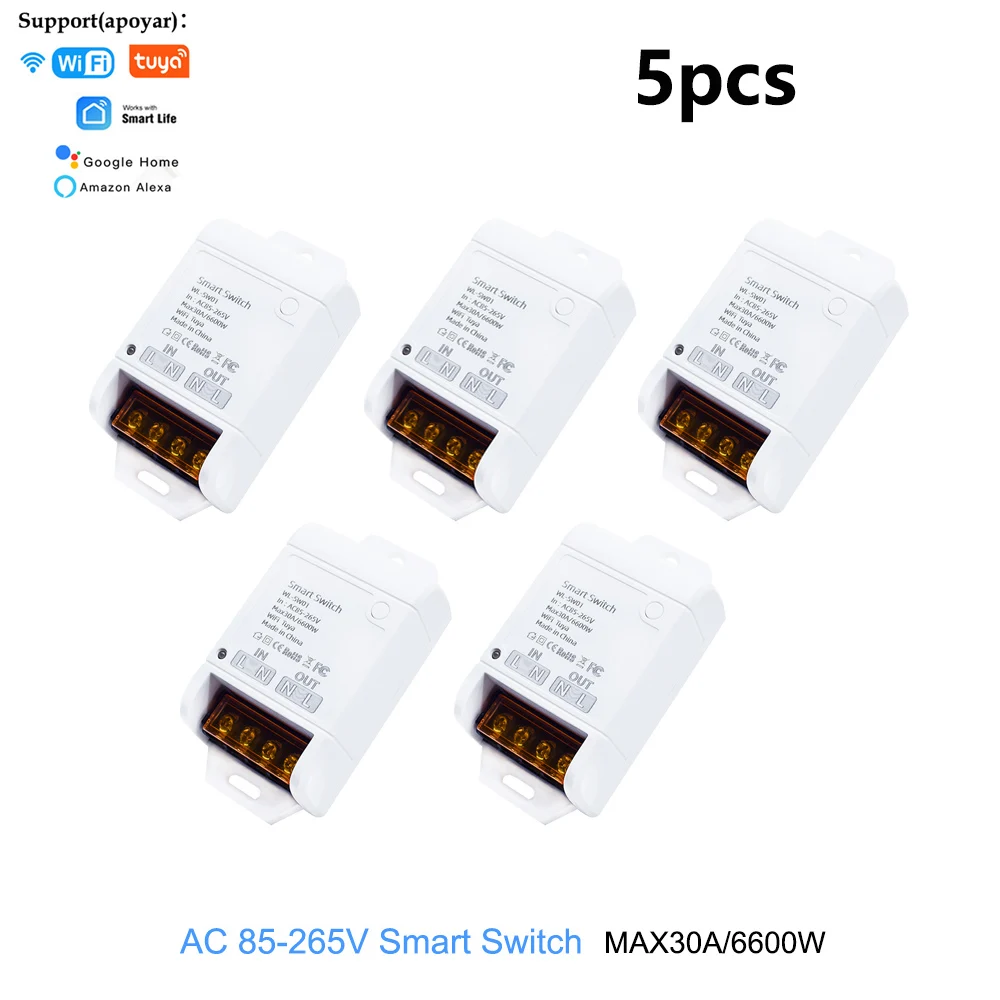 

WiFi Smart Light Switch Relay Module Smart life/Tuya APP Remote Control Works With Alexa Echo Google Home