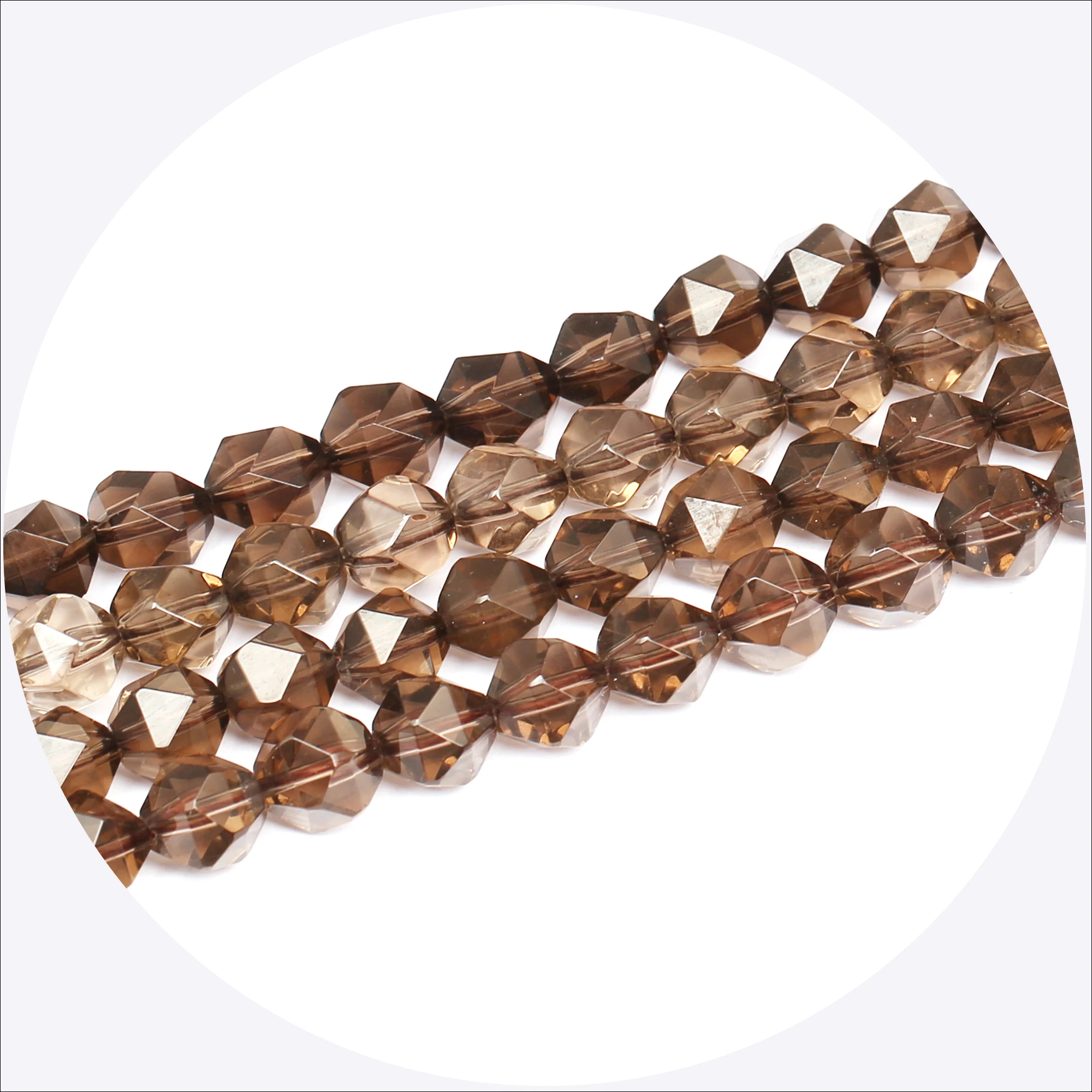 

Free Shipping 3 Strands 8mm Smoke Quartz Beads ,Facted Brown Tea Color Smoke Quartz Stone Beads For Jewelry Making,GF03