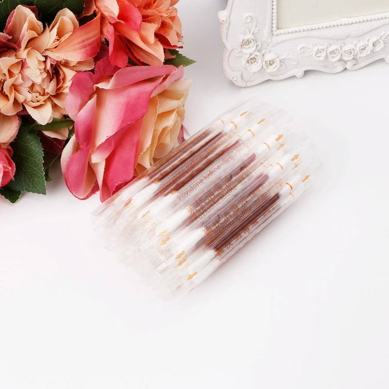 

Disposable Medical Iodine Cotton Stick Disinfection Q-tips First Aid Swab Bar