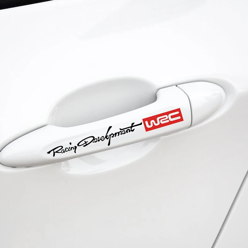 4Pcs Car Handle WRC Rally Stickers For Mitsubishi RalliArt Lancer Ralli Art 10 Asx | Автомобили и мотоциклы