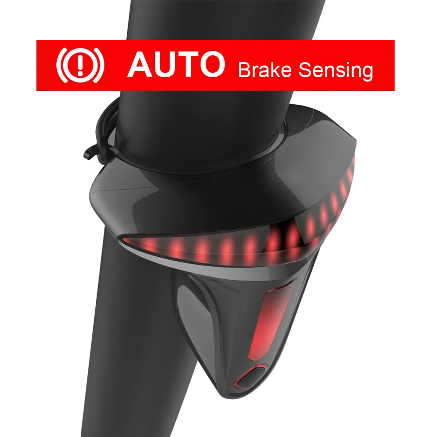 NEWBOLER Sensoring Brake Bicycle Tail Light Auto Star Stop USB Bike Lights LED Cycling Taillight Flashlight For Bike Accessories