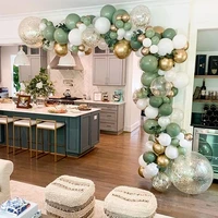 139 pieces olive green balloon garland arch kit jungle series party wedding birthday balloon baby shower decoration