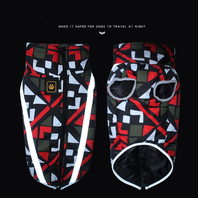 Водонепроницаемый теплый жилет для собак зимняя теплая одежда светоотражающая