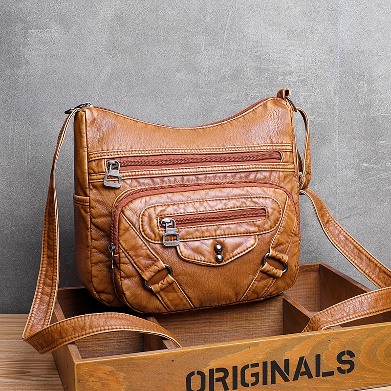 Винтажные женские маленькие Наплечные сумки через плечо для женщин 2020 моющаяся