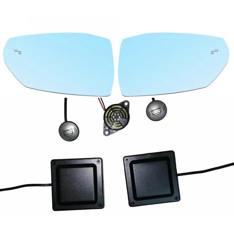 Auto BSA blind spot monitoring 24ghz radar sensor Side mirror led light buzzer warning for audi Q5 Q7 Retrofit kit | Автомобили и
