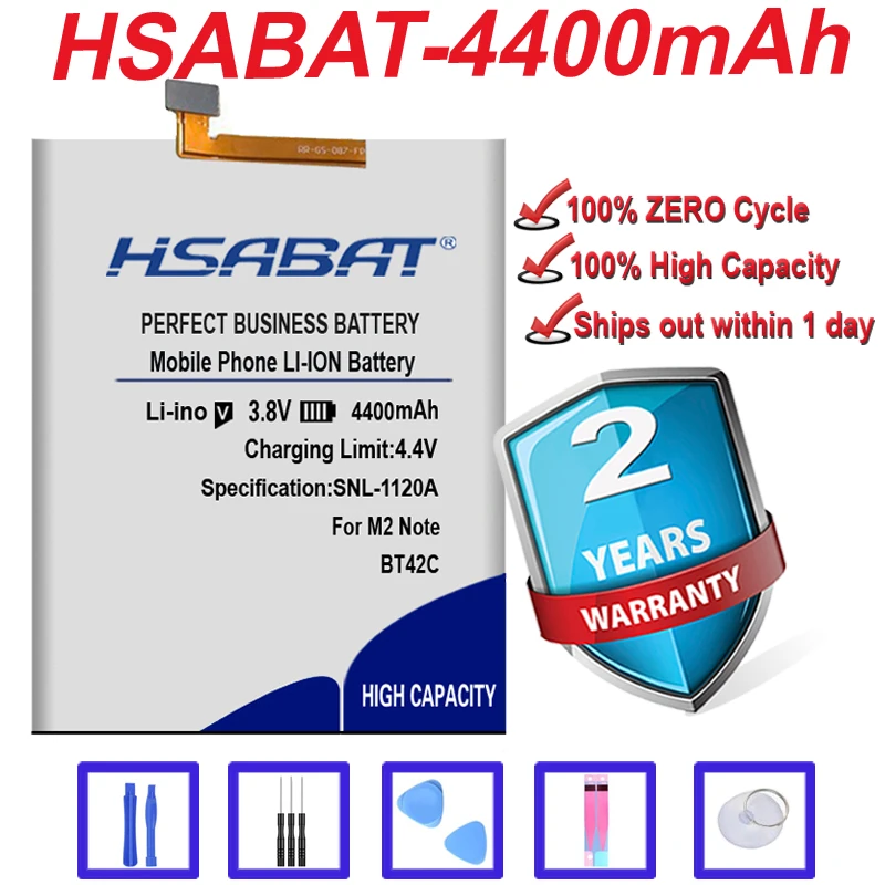 Аккумулятор HSABAT 4400 мАч BT42C для Meizu M2 Note|battery for|battery for meizubattery meizu m2 |