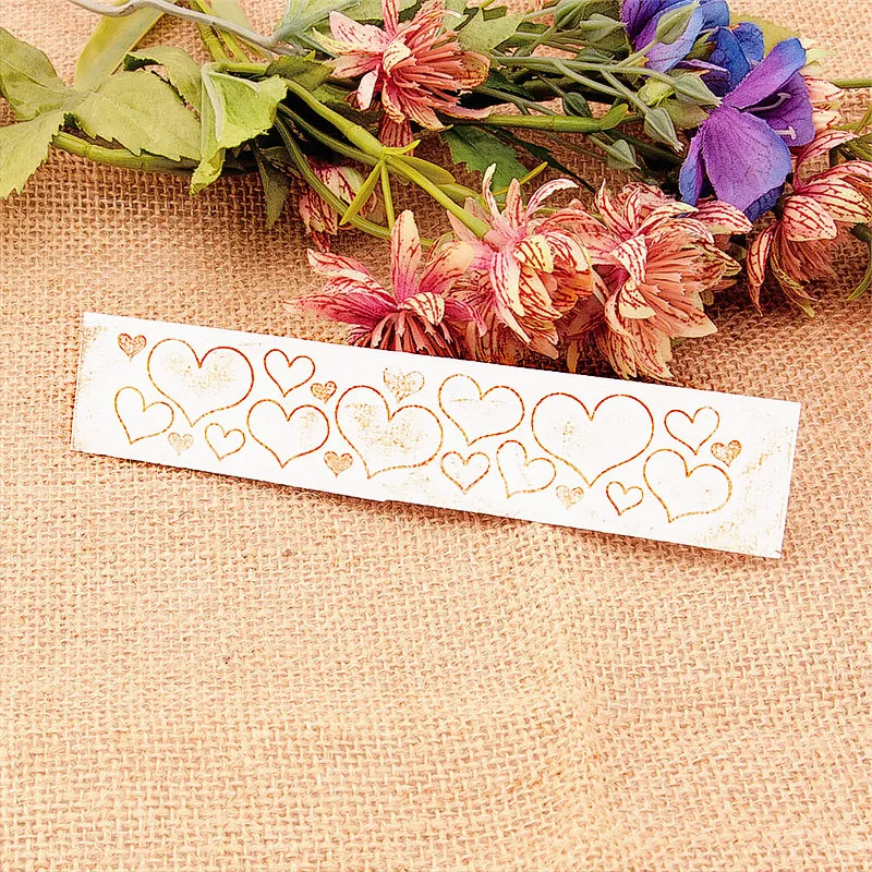 

15x3cm Love Lace Embossing Folders Plastic Halloween Scrapbooking DIY Template Fondant Cake Photo Album Christmas Card Making