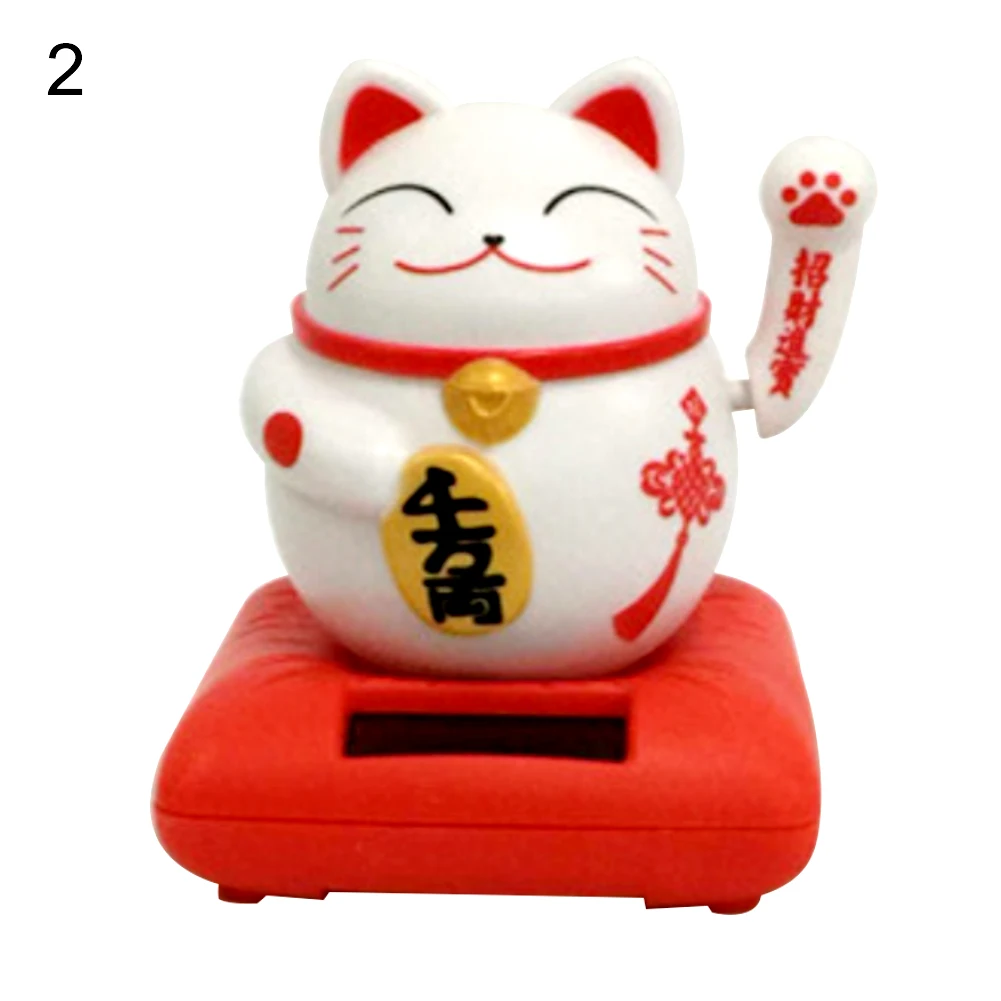 Милые счастливые кошки качели с питанием от солнечной энергии автомобиль