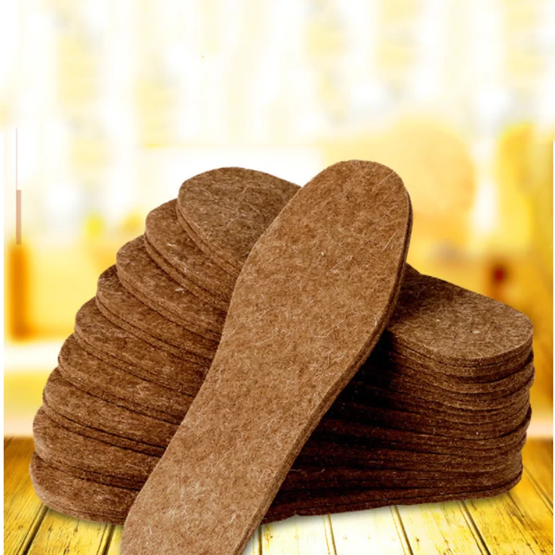 Стельки хлопковые унисекс из шерсти и фетра толстые мягкие теплые плюшевые