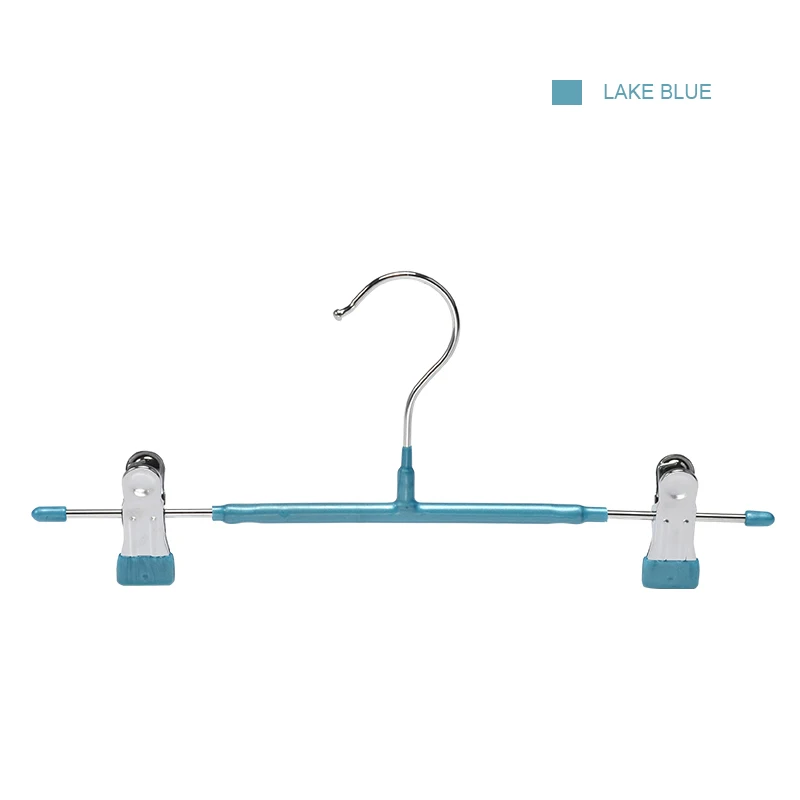 Lake Blue 10 шт./лот, Нескользящие вешалки для штанов, папка, бесследная одежда, детская папка, одежда для бюстгальтера, сушилка для белья, подходит для влажной и сухой одежды, двойное использование - Цвет: Lake Blue