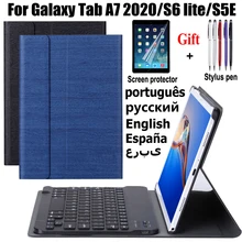 Casing Keyboard untuk Samsung Galaxy Tab A7 2020 S6 Lite 10.4 S5e 10.5 Sampul Kulit Keyboard Bluetooth