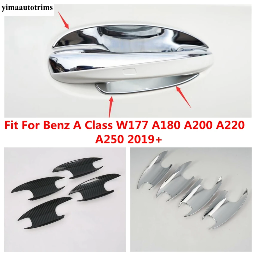 

Door Handle Bowl Cover Trim ABS Carbon Fiber Look Accessories For Mercedes Benz A Class W177 A180 A200 A220 A250 2019 - 2022