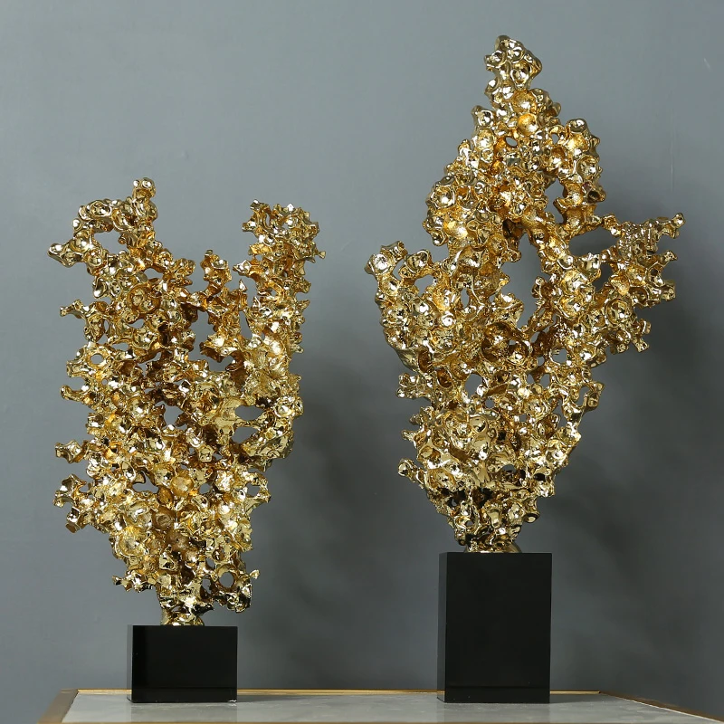 Металлическая черная мраморная статуя украшения ручной работы рождественские