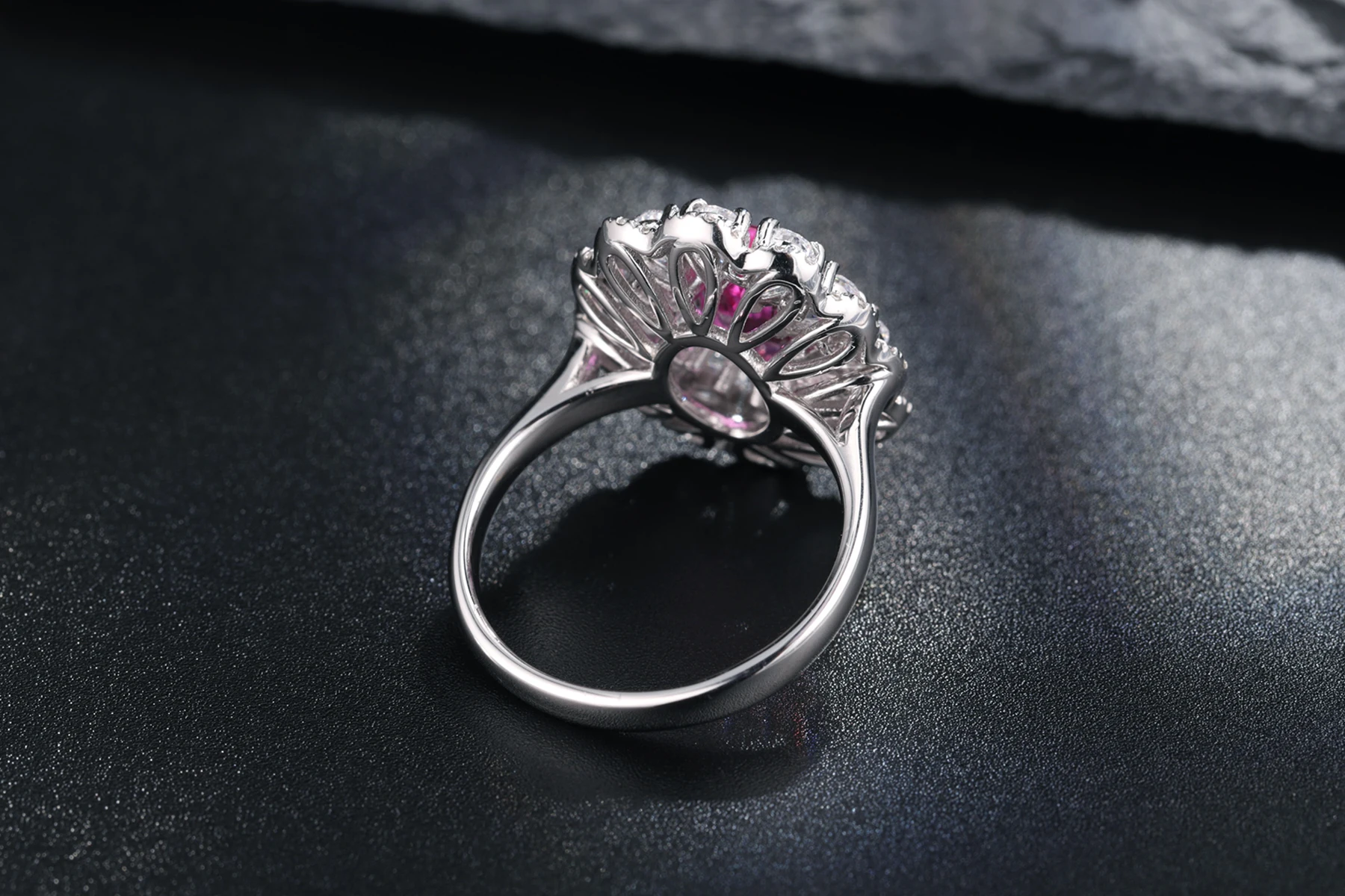 Женское кольцо из серебра 10 7 пробы с сапфиром 8 2 карат 925 * мм | Украшения и