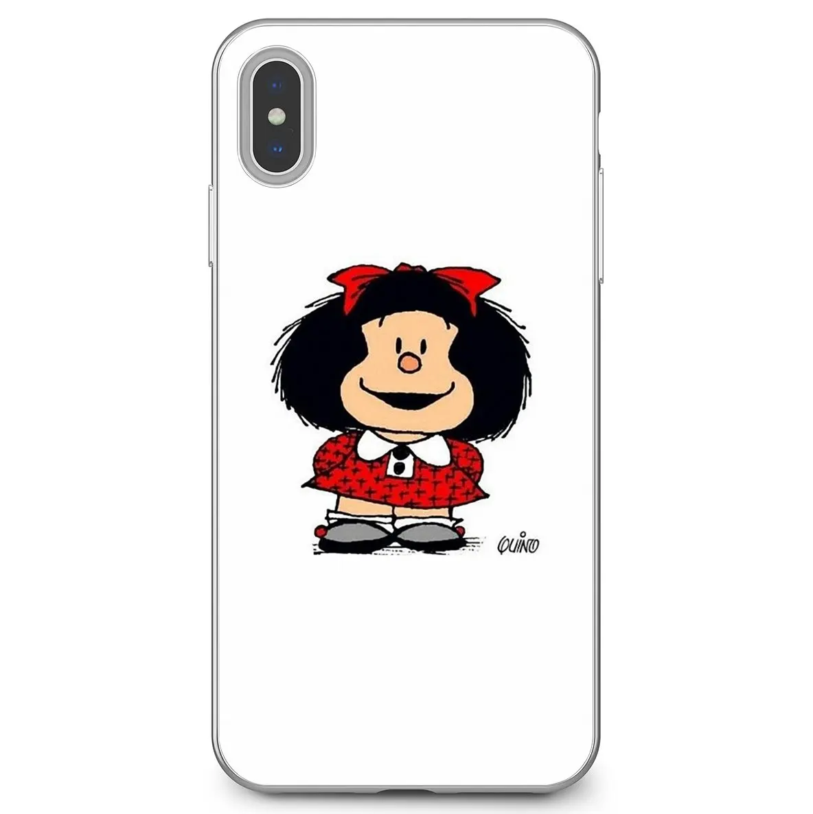Тонкий силиконовый мягкий ТПУ чехол Mafalda для телефона iPhone 11 Pro 4 4S 5 5S SE 5C 6 6S 7 8X10 XR XS