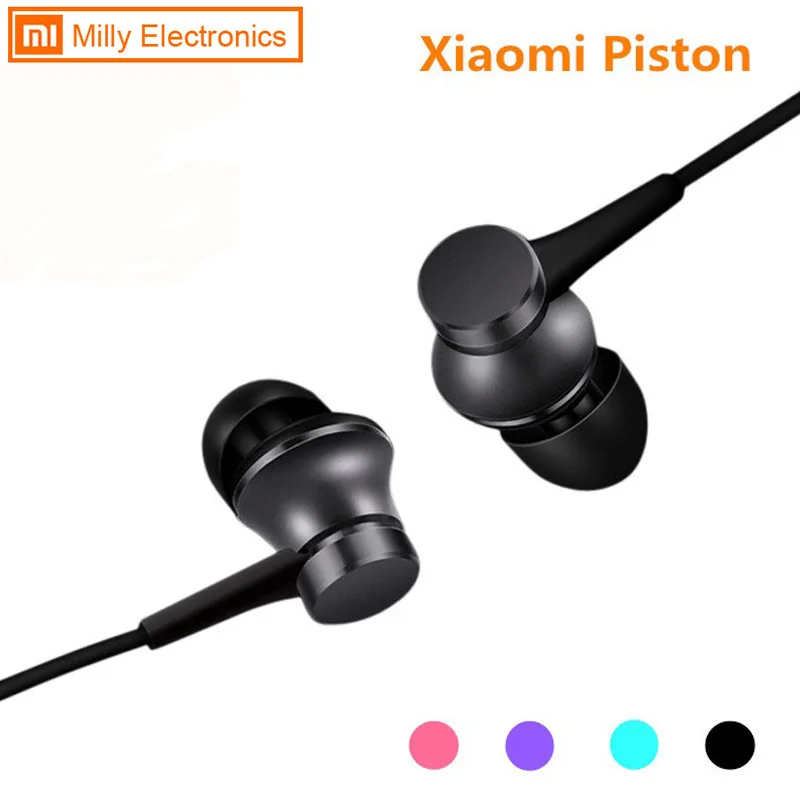 Оригинальные наушники Xiaomi Piston розовые синие басовые базовая версия гарнитуры с