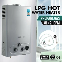 euusa shipping propane hot water heater 6810121618l stainless steel gas water heater