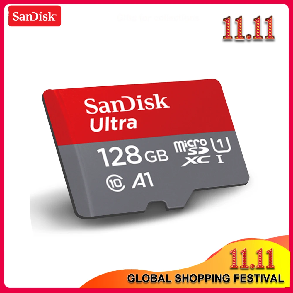 SanDisk Micro SD карта памяти 16 ГБ 32 64 128 Гб Max 98 Мб/с C10 U1 A1 флэш-карта для телефона