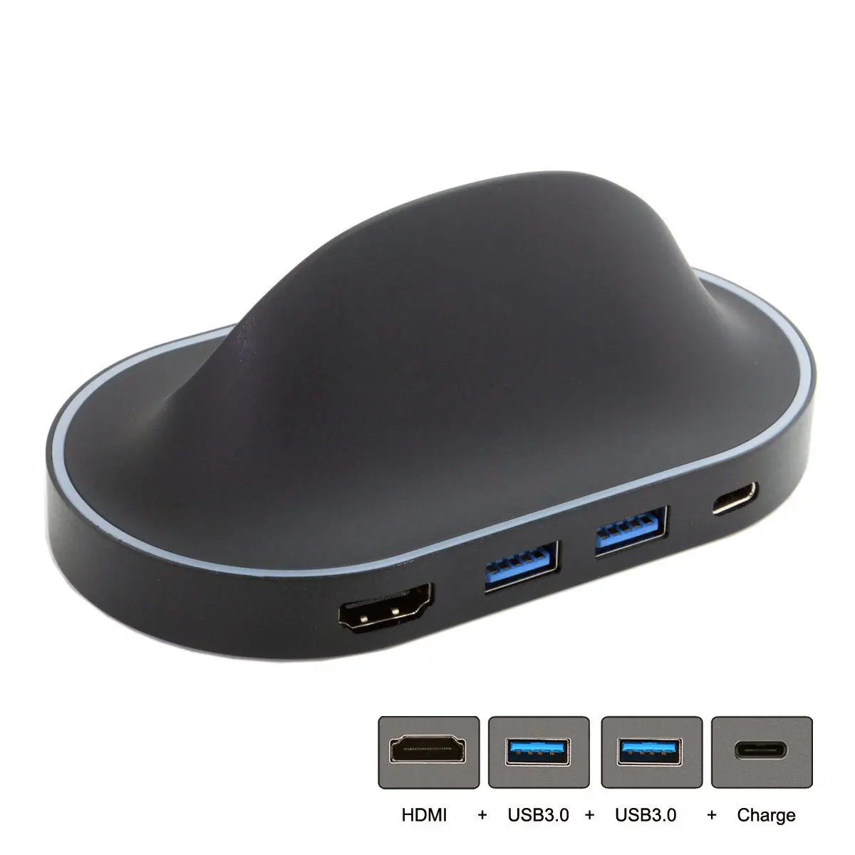 HDMI& Dual 3,0 концентратор и питание USB 3,1 type-C USB-C док-станция для S8 S9 Mate10 P20