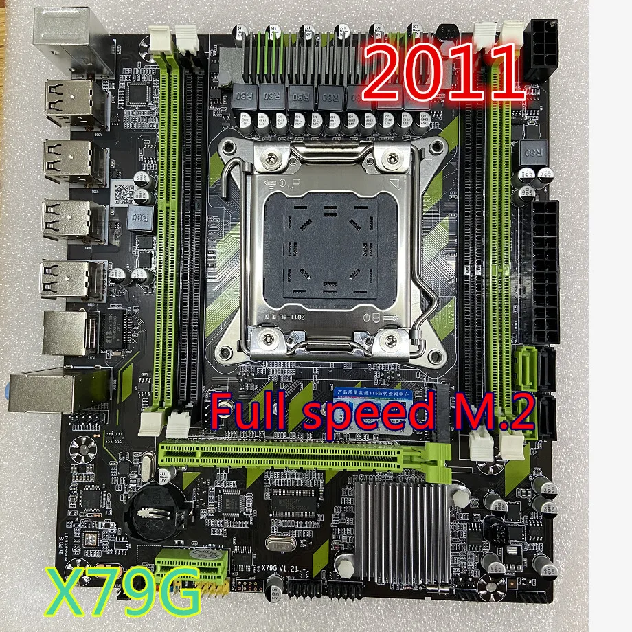 Материнская плата X79 X79G LGA 2011 USB2.0 SATA3 с поддержкой памяти REG ECC и процессором Xeon E5 4DDR3