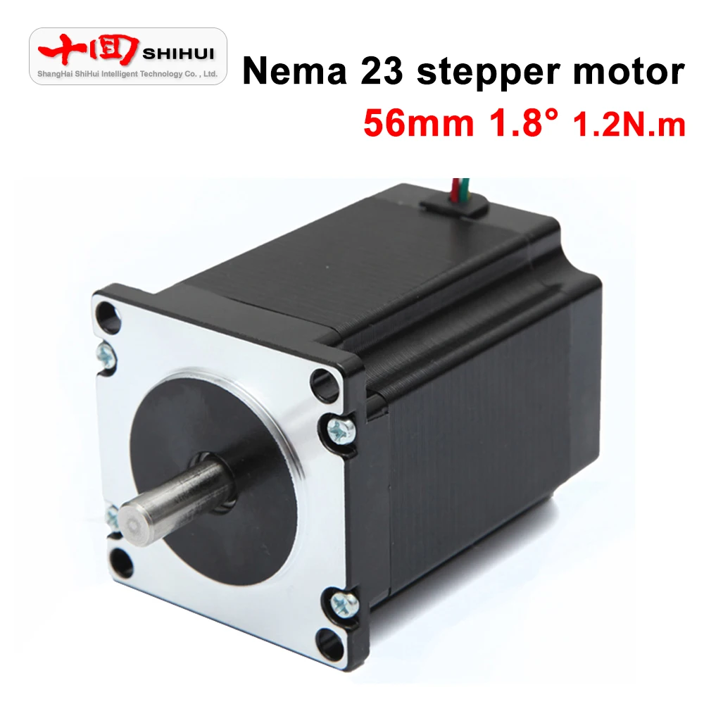 Nema 23 57 шаговый двигатель 2 фазы 4 привести 6 35 мм/8 мм один/двойной вал 1.2N.m 56 3A DC мотор