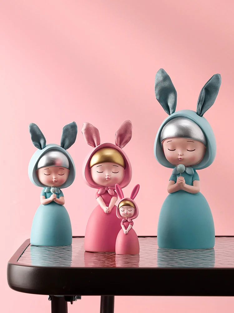 

Скандинавская милая девочка, украшение для дома, железные фигурки и миниатюры, подарки на день рождения, украшение