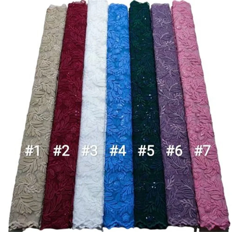 

Небесно-голубая новейшая белая африканская кружевная ткань с блестками французское Сетчатое кружево высокого качества 2022 зеленое кружево ...