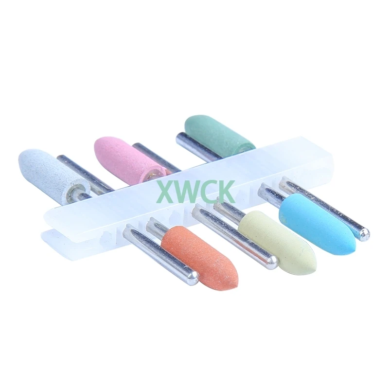 6 намоток Mix-Цвета стоматологическая силиконовая резина для чистки смолы Боры