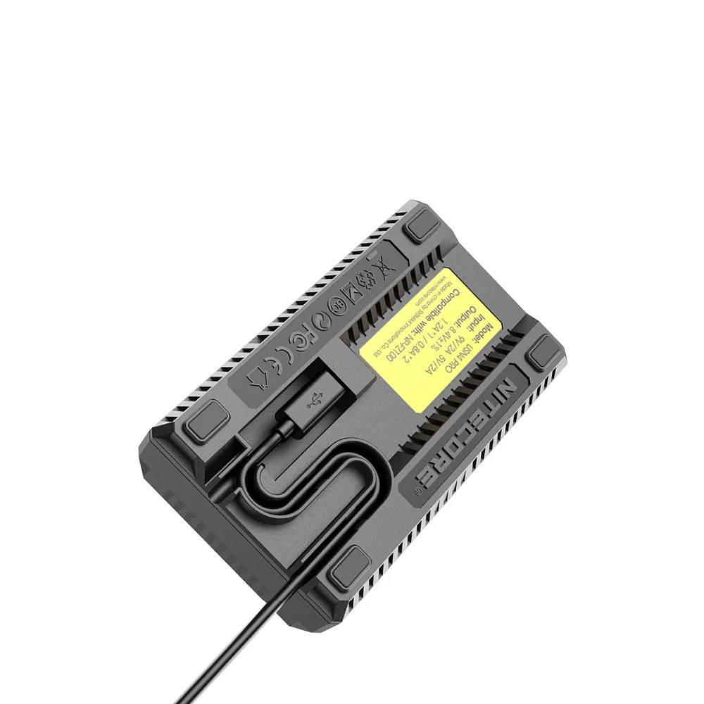 Зарядное устройство Nitecore USN4 Pro Dual разъем USB быстрая зарядка для камер Sony A7 III А7R А9