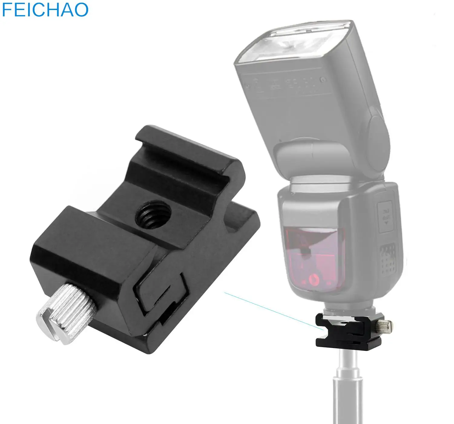 Металлический Холодный башмак Горячий держатель для вспышки адаптер с 1/4 штатив