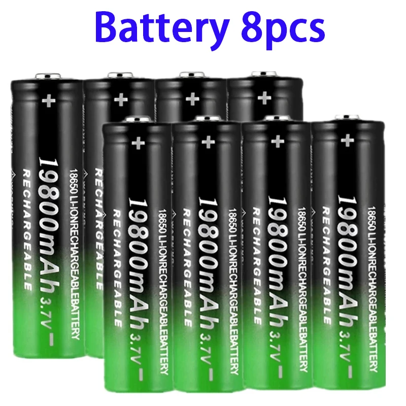 

New 18650 Li-ion Battery 19800Mah Rechargeable Batteries 3.7V For LED Flashlight Torch Or Electronic Devices