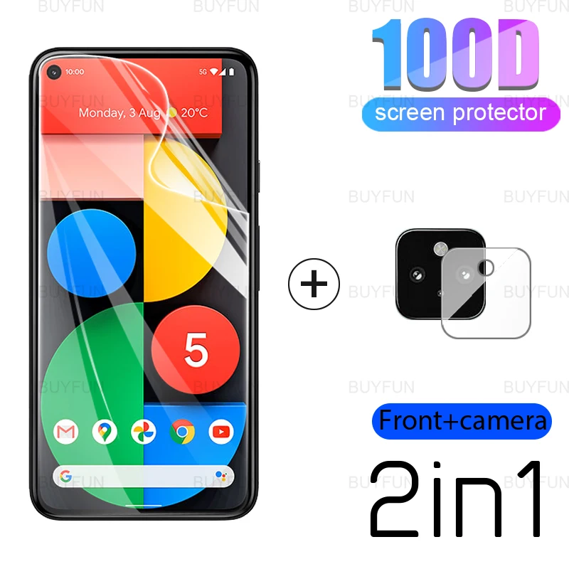 Гидрогелевая защитная пленка 2 в 1 для экрана камеры Google Pixel 5 6 0 дюйма мягкая pixel 4a |