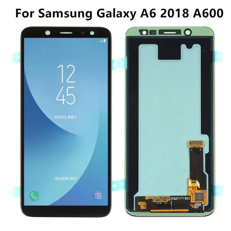 

100% Оригинальный ЖК-дисплей для Samsung Galaxy A6 2018 A600 сенсорный экран дигитайзер в сборе для Samsung A6 мобильный телефон ЖК-экран