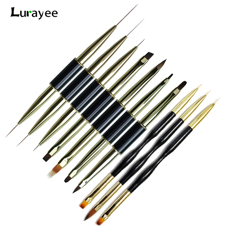 

Dual-ended Nail Art Brush Liner Drawing Painting Pen Gel Nail Polish French Style Draw Paint Brushes Manicure Tools Accessory