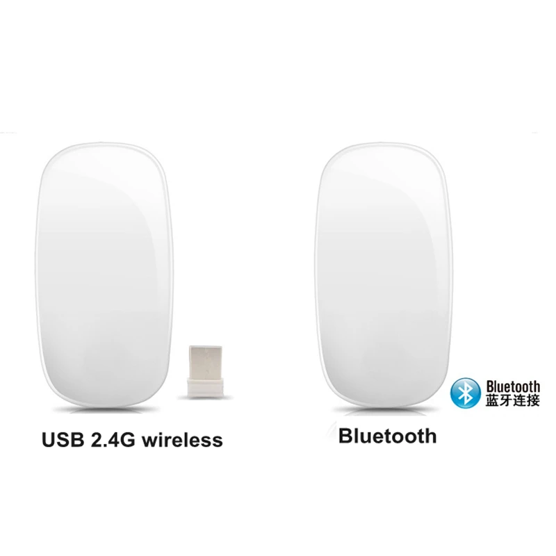 Bluetooth Magic mouse, 2 USB 2,4G, Беспроводная игровая мышь, тонкая сенсорная мышь для Apple, стиль, настольный компьютер, ноутбук, офисные мыши G