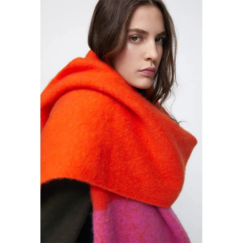 Японские и корейские цвета зимние теплые кашемировые женские длинные шарфы из