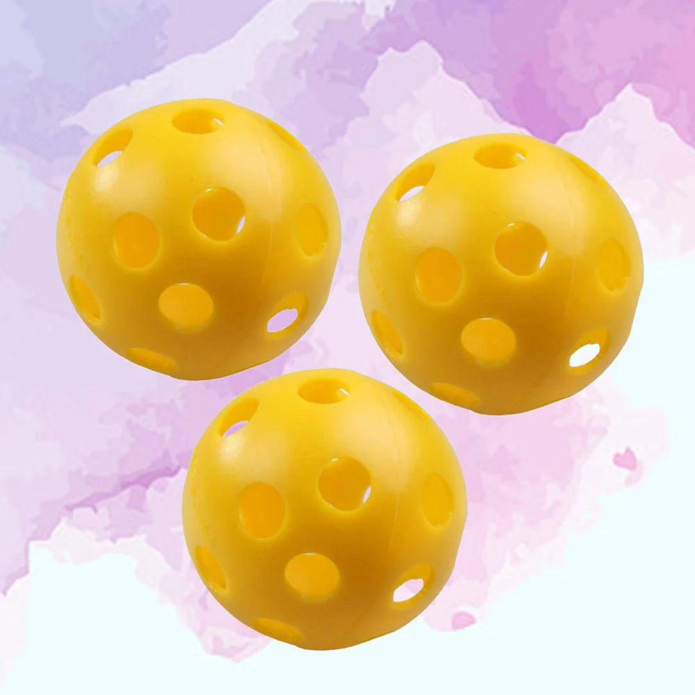 

3pcs Air Flow Hollow Balls Training Balls for Practice (Yellow)
