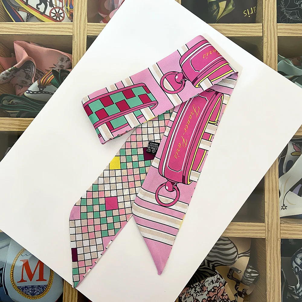 Лидер продаж узкий шарф с леопардовым принтом в виде попугая и сердца женские