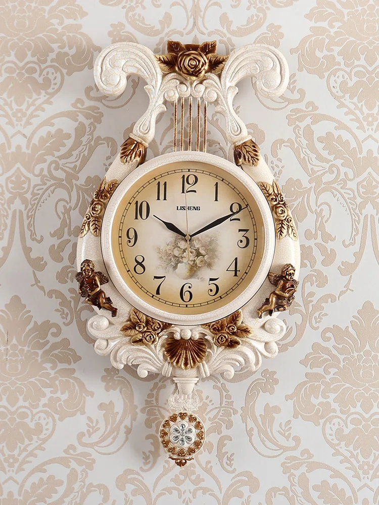 Креативные ретро настенные часы для гостиной спальни украшения музыкальное